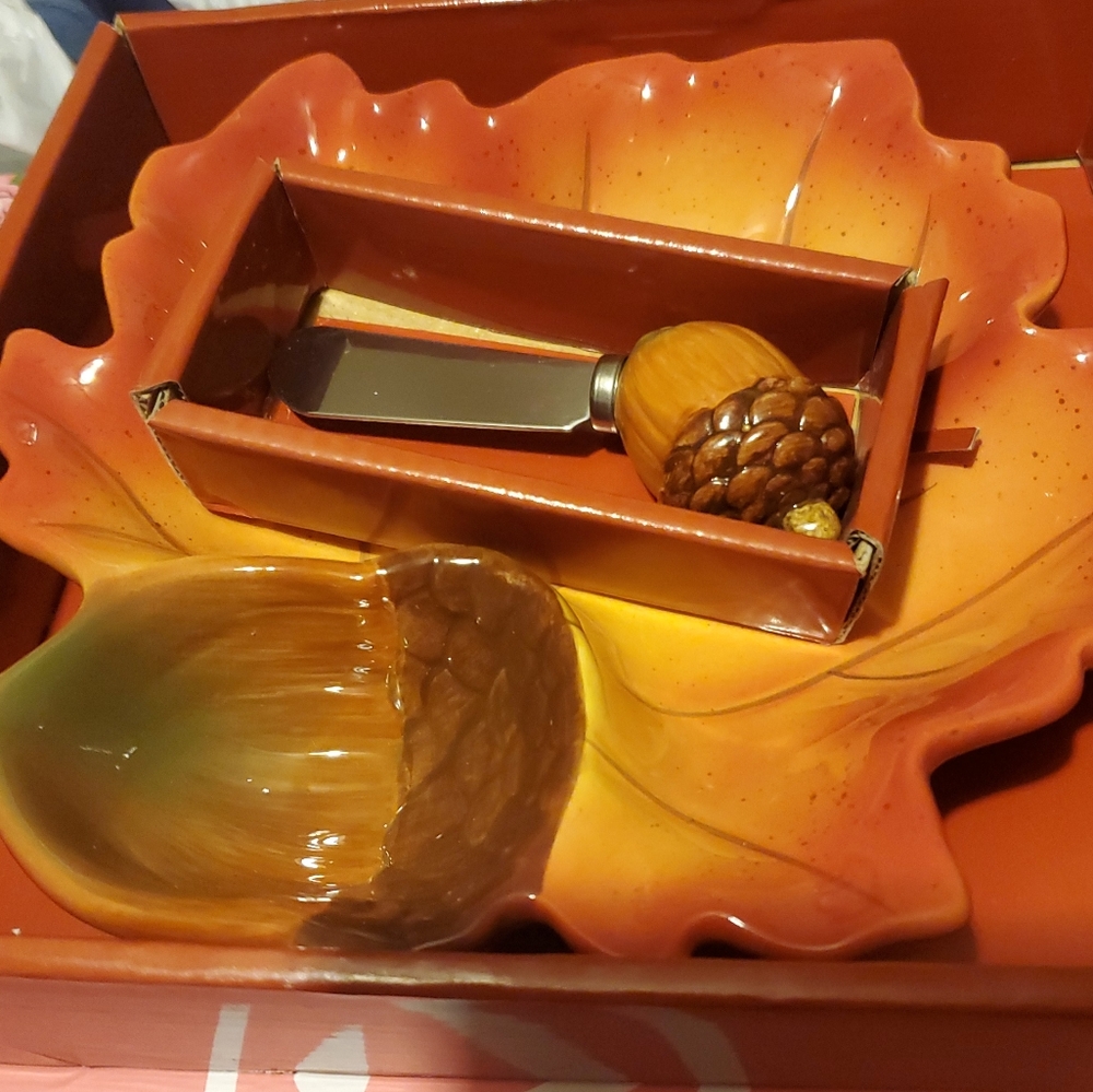Harvest Leaf & Acorn Knife Set - FALL/Thanksgiving